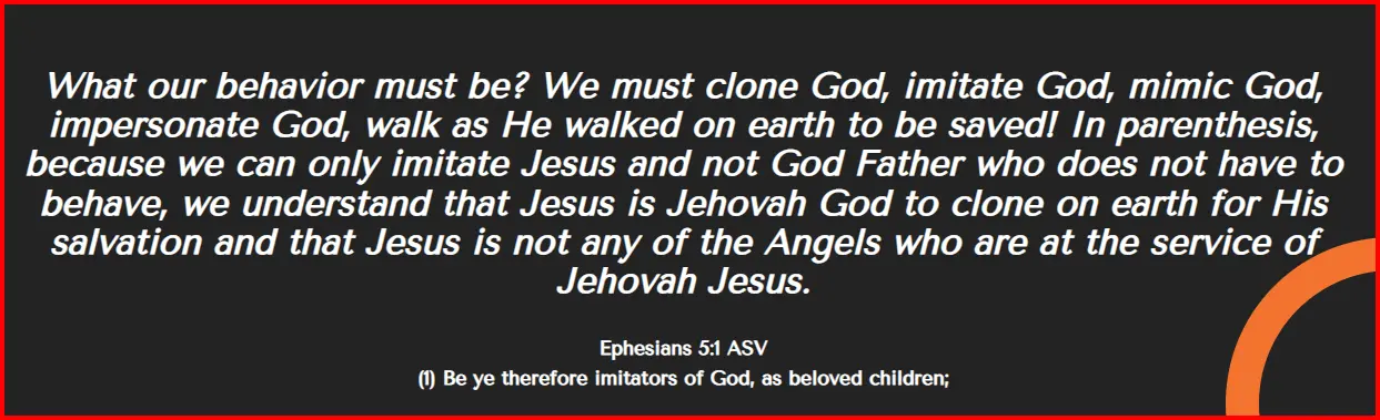 Ephesians 5:1 clone god